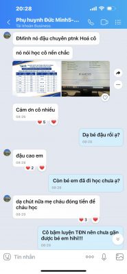 Phụ huynh HS Mai Đức Minh (Học sinh theo học trung tâm từ lớp 5 năm học 2018-2019, hiện đã đậu Phổ thông năng khiếu TPHCM)